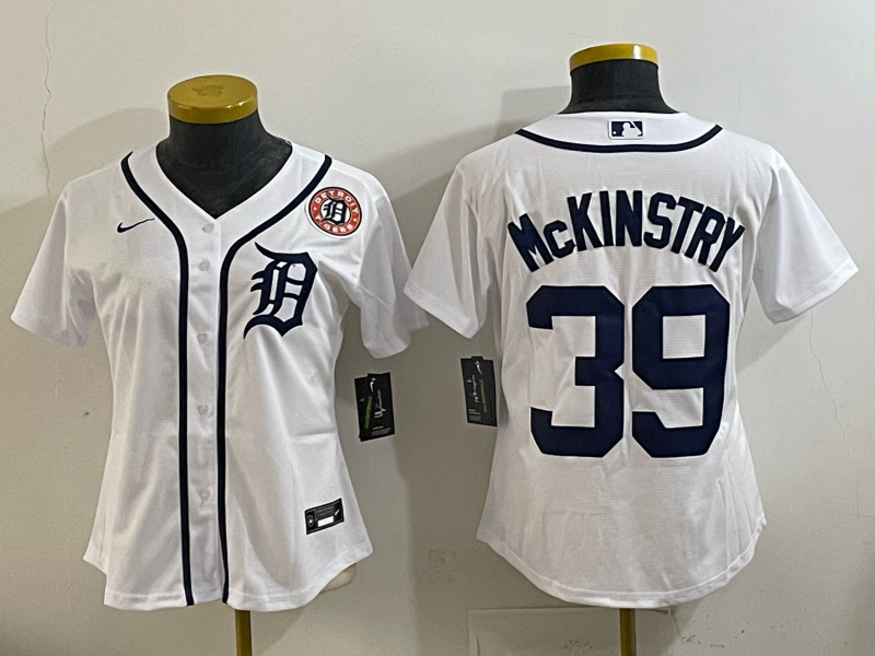 Youth Detroit Tigers #39 McKinstry white 2025 Nike MLB jersey 005